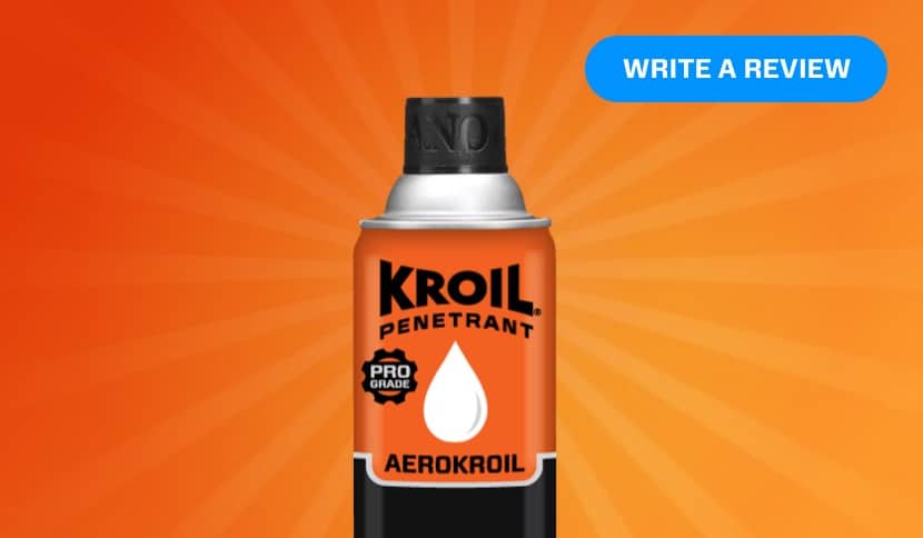 Write a review banner for Kroil