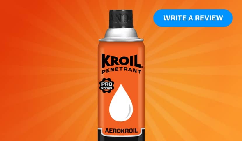 Write a review banner for Kroil